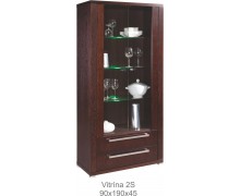 Massivholz Vitrine 2S Nemi