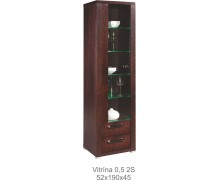 Massivholz Vitrine 0,5 2S Nemi